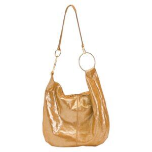 MARLON Made In Italy Leather Hobo With Metal Ring Details